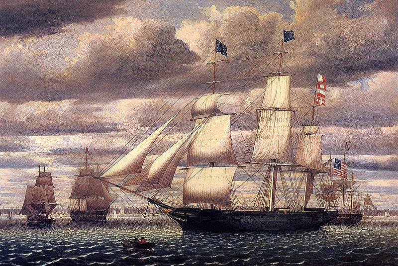  Clipper Ship Southern Cross Leaving Boston Harbor